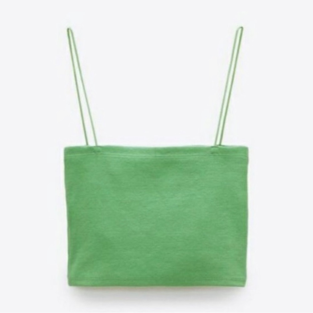 Zara Green Rib Top